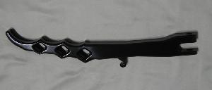 DIAMOND CUT ANODIZED BLACK BILLET KICKSTAND FOR YAMAHA RAIDER ((4 IN STOCK))