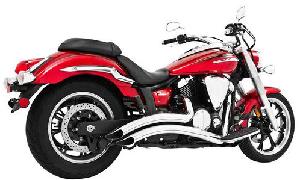 CHROME SHARP CURVE RADIUS EXHAUST FOR VULCAN 900 ALL
