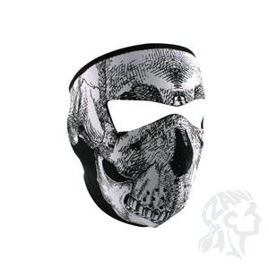 NEOPRENE FACE MASK BLACK AND WHITE SKULL FACE (TU509140/ PA25030020)