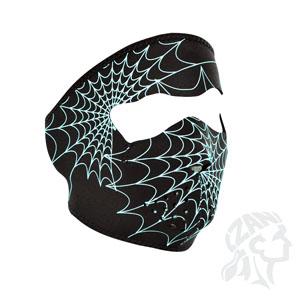 NEOPRENE FACE MASK GLOW IN THE DARK SPIDERWEB (PA25030125)