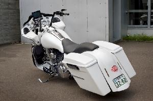 REAR FENDER COVER W/ FLUSH BRAKE/ RECESSED LICENSE PLATE AND SIGNALS FOR HARLEY SOFTAIL (SEE PICTURES FOR DESIGNS) 