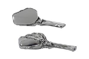 SKELETON HAND MIRROR SET CHROME