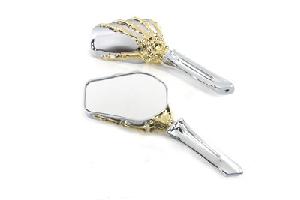 SKELETON HAND MIRROR SET (GOLD INLAY)