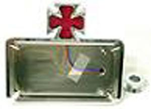 CHROME LAYDOWN MALTESE CROSS LICENSE