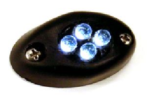 4 L.E.D. MINI STAR OMNI LIGHT / BLACK CASE/ WHITE
