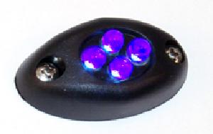 4 L.E.D. MINI STAR OMNI LIGHT / BLACK CASE/ PURPLE