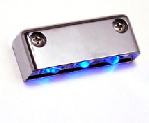 3 L.E.D. MINI STAR OMNI 90º LIGHT/ CHROME CASE/ BLUE