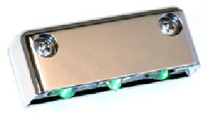 3 L.E.D. MINI STAR OMNI 90º LIGHT/ CHROME CASE/ GREEN
