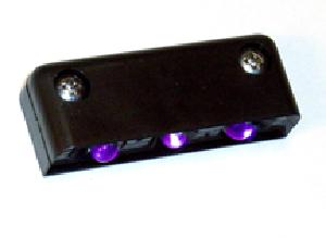 3 L.E.D. MINI STAR OMNI 90º LIGHT/ BLACK CASE/ PURPLE