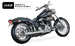 2 INTO 1 CHROME LOW EXIT EXHAUST SYSTEM FOR SPORTSTER