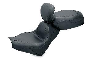 SPORT VINTAGE NO STUDS TWO PIECE SEAT WITH BACKREST FOR VTX1300R 02-09