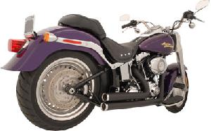 INDEPENDENCE SHORTY EXHAUST FOR SOFTAIL 86-17 ((CHROME OR BLACK))