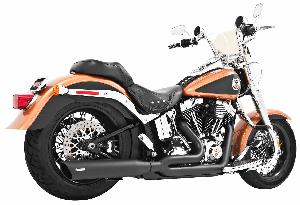 UNION 2 INTO 1 EXHAUST SYSTEM FOR SOFTAIL 86-17 ((CHROME OR BLACK))