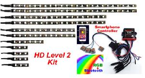 GLOW STRIPS RGB BLUETOOTH LED ACCENT KITS FOR HARLEY DAVIDSON MODELS