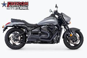 FREEDOM EXHAUST AMERICAN OUTLAW 2 INTO 1 BLACK 13-UP