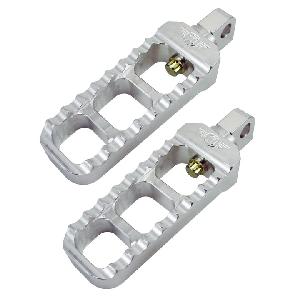 NARROW SERRATED FOOTPEGS FOR INDIAN SCOUT ((BLACK OR SILVER))