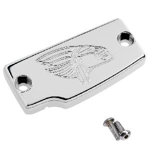 REAR MASTER CYLINDER COVER WARRIOR FOR INDIAN SCOUT ((CHROME OR BLACK))