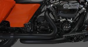AGGRESSOR 2-INTO-2 CROSSOVER HEADERS WITH HEAT SHIELDS ((BLACK OR CHROME))