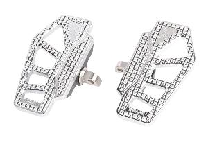 APEX MINI FLOORBOARDS FOR DYNA, SPORTSTER, FXR ((CHROME OR BLACK))