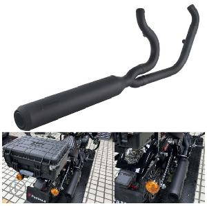 2 into 1 Full Length Exhaust System Stainless Steel Muffler For Harley Softail Low Rider S ST Fat Street Bob Standard Slim Deluxe FXLR 18-26
