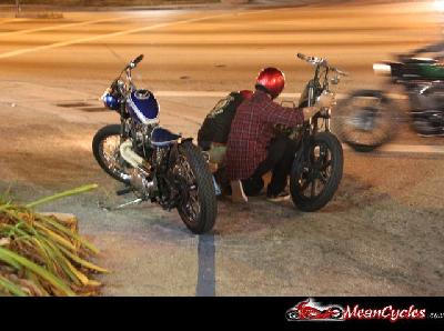 Metal meets Wolf Vintage bike night at Laser Wolf in Fort Lauderdale