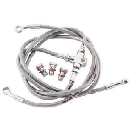 MeanCycles | STAINLESS STEEL FINISH 3 BRAKE LINE KIT FOR YAMAHA 07