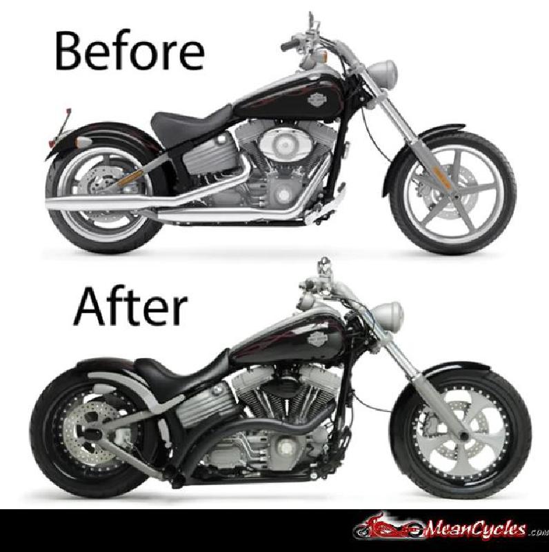 MeanCycles | E-Z R REAR FENDER CONVERSION FOR ROCKER & ROCKER C 2008 ...